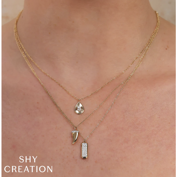 SHY CREATION INC 14kt Yellow Gold .03 Diamond Necklace
