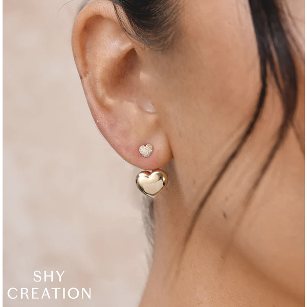 SHY CREATION INC 14kt Yellow Gold .14 Diamond Earrings