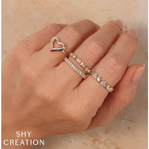 SHY CREATION INC 14kt Yellow Gold .16 Diamond Ring