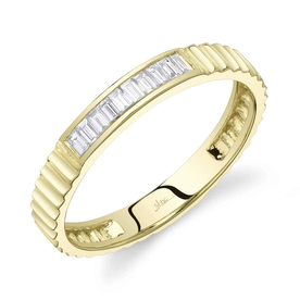 SHY CREATION INC 14kt Yellow Gold .15 Diamond Baguette Band