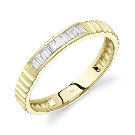 SHY CREATION INC 14kt Yellow Gold .15 Diamond Baguette Band SHY CREATION INC 14kt Yellow Gold .15 Diamond Baguette Band