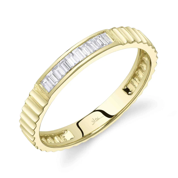 SHY CREATION INC 14kt Yellow Gold .15 Diamond Baguette Band