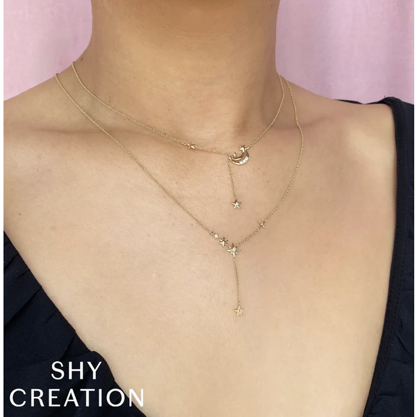 SHY CREATION INC 14kt Yellow Gold .07 Diamond Necklace