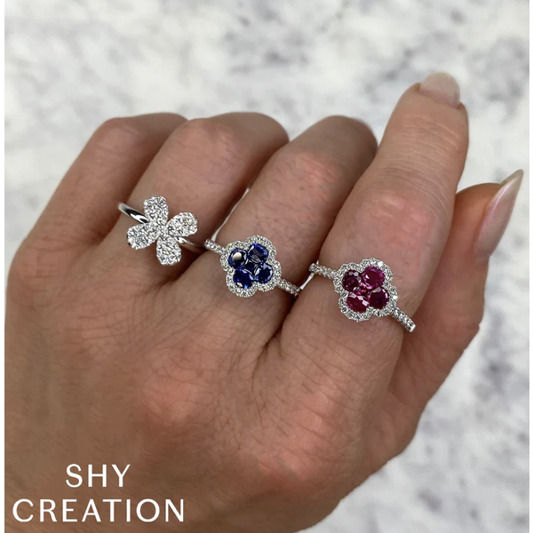 SHY CREATION INC 14kt White Gold .30 Diamond .93 Ruby Ring
