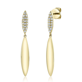 SHY CREATION INC 14kt Yellow Gold .29 Diamond Earrings