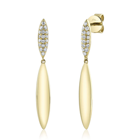 SHY CREATION INC 14kt Yellow Gold .29 Diamond Earrings