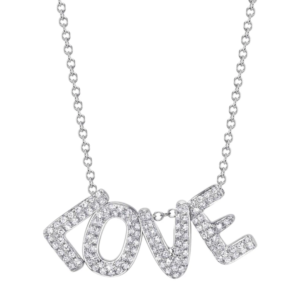 SHY CREATION INC 14kt White Gold .28 Diamond Necklace