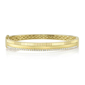 SHY CREATION INC 14kt Yellow Gold .58 Diamond Bangle