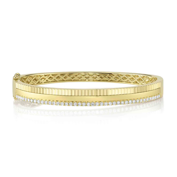 SHY CREATION INC 14kt Yellow Gold .58 Diamond Bangle