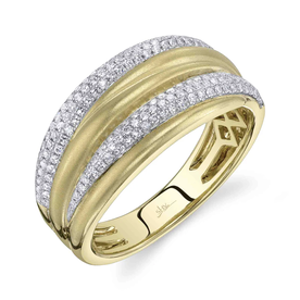 SHY CREATION INC 14kt Yellow Gold .33 Diamond Pave Ring