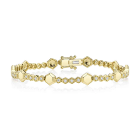 SHY CREATION INC 14kt Yellow Gold .49 Diamond Bracelet
