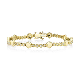 SHY CREATION INC 14kt Yellow Gold .49 Diamond Bracelet