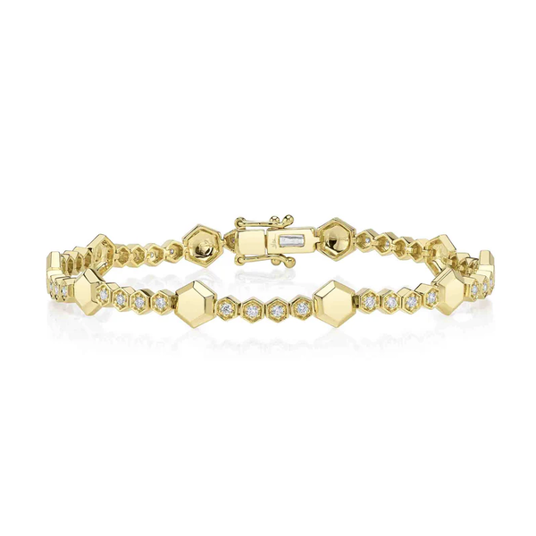 SHY CREATION INC 14kt Yellow Gold .49 Diamond Bracelet