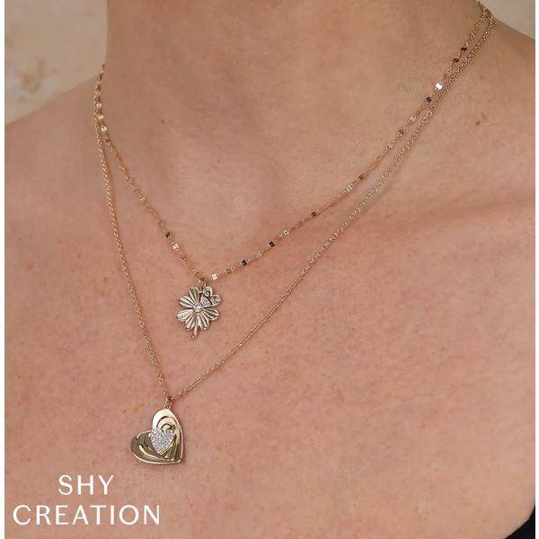 SHY CREATION INC 14kt Yellow Gold .07 Diamond Necklace