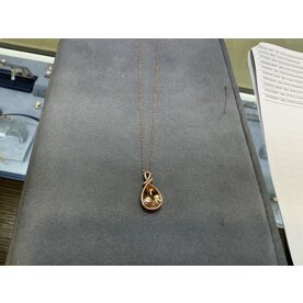 14kt Rose Gold .19ct Diamond 4.82ct Morganite Pendant
