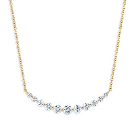 AMERICAN JEWELRY 18kt Yellow Gold 1.00 Diamond Bar Necklace