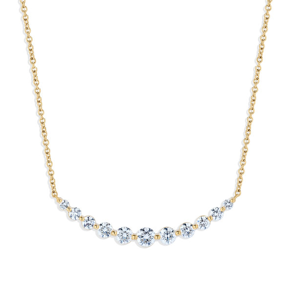 AMERICAN JEWELRY 18kt Yellow Gold 1.00 Diamond Bar Necklace