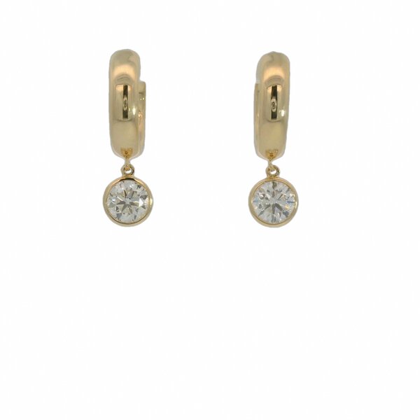 AMERICAN JEWELRY 18kt Yellow Gold 1.00 Diamond Huggies