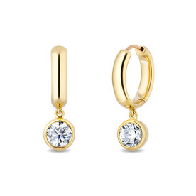 AMERICAN JEWELRY 18kt Yellow Gold 1.00 Diamond Huggies