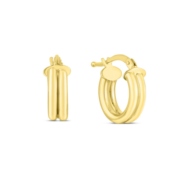14kt Yellow Gold 2-Row Hoops