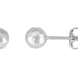 14kt White Gold 5mm Stud Earrings
