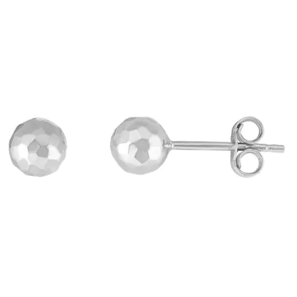 14kt White Gold 5mm Stud Earrings