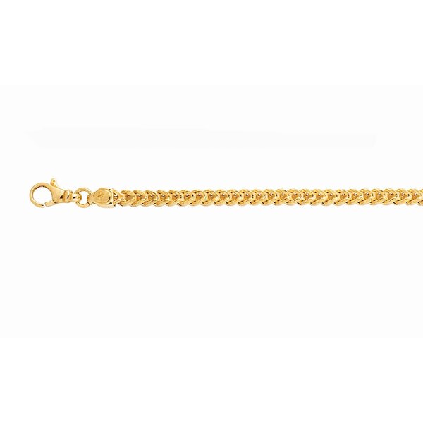 14kt Yellow Gold 22" 4.4mm Semi-Solid Franco Chain