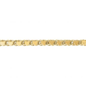 14kt Yellow Gold Heart Anklet