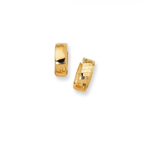14kt Yellow Gold Reversible Hoops