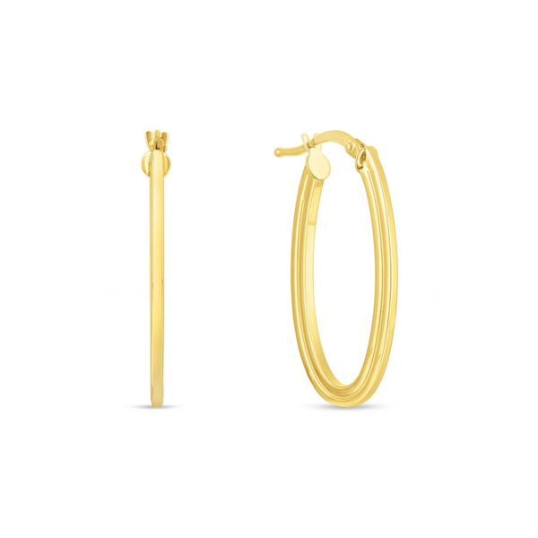14kt Yellow Gold Oval Hoops