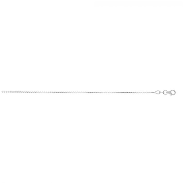 18kt White Gold 1mm Cable Chain
