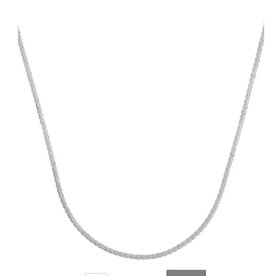 14kt White Gold 2.74mm 18in Iced Chain