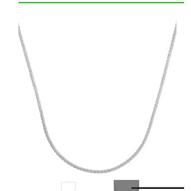 14kt White Gold 2.74mm 18in Iced Chain