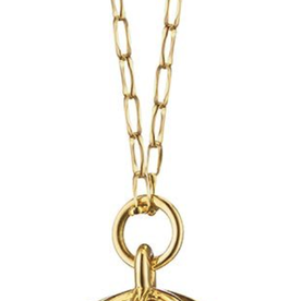 MONICA RICH KOSANN 18kt Yellow Gold .44 Diamond and Pearl Hot Air Balloon Necklace