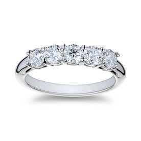 AMERICAN JEWELRY Platinum 1.00ct Diamond Band