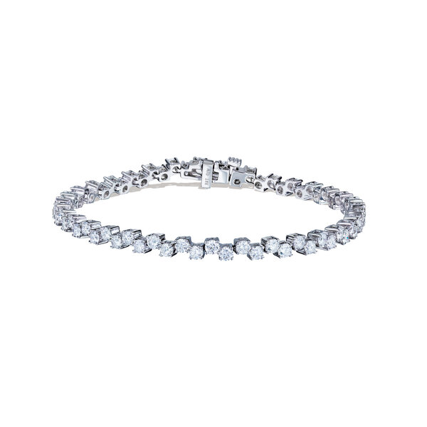 AMERICAN JEWELRY 18kt White Gold 4.20 Diamond Zig Zag Bracelet