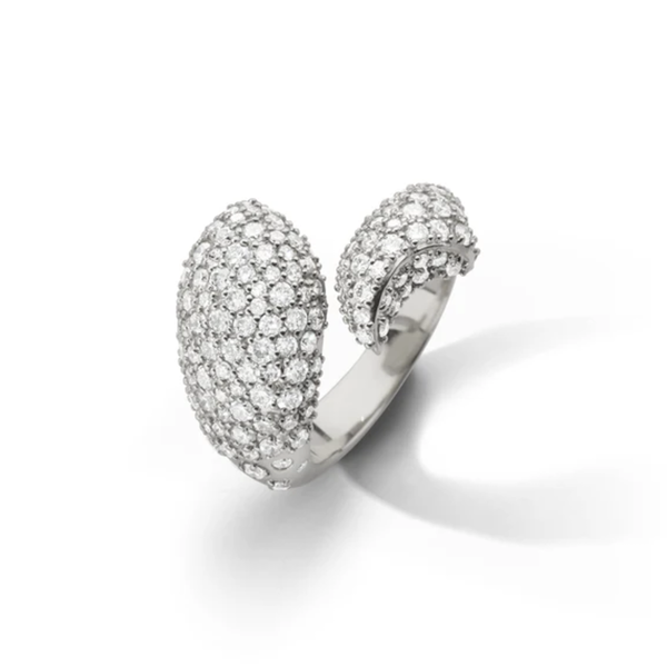 MONICA RICH KOSANN Stirling Silver "Perseverance" Fish Pave Sapphire Ring