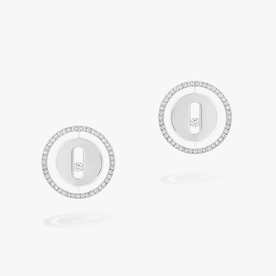 MESSIKA 18kt White Gold Lucky Move Stud Earrings