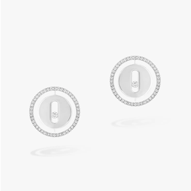 MESSIKA 18kt White Gold Lucky Move Stud Earrings