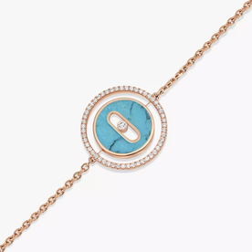 MESSIKA 18kt Rose Gold Diamond & Turqoise Lucky Move Bracelet
