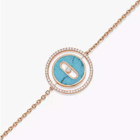 MESSIKA 18kt Rose Gold Diamond & Turqoise Lucky Move Bracelet