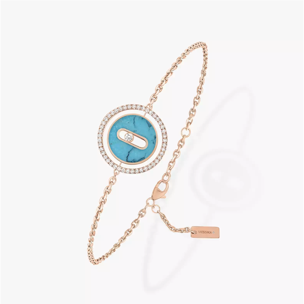 MESSIKA 18kt Rose Gold Diamond & Turqoise Lucky Move Bracelet