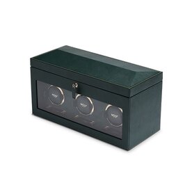 WOLF DESIGNS British Racing Triple Watch Winder with Storage