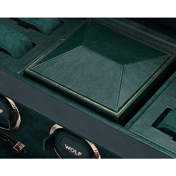 WOLF DESIGNS British Racing Triple Watch Winder with Storage