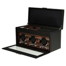 WOLF DESIGNS Roadster Triple Watch Winder with Storage