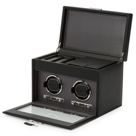 WOLF DESIGNS Double Watch Winder with Storage