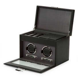 WOLF DESIGNS Double Watch Winder with Storage