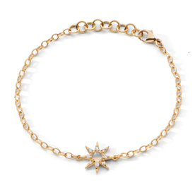 MONICA RICH KOSANN Petite Diamond & Opal Star Bracelet in 18K Yellow Gold