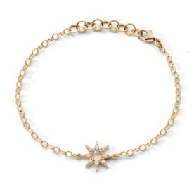 MONICA RICH KOSANN Petite Diamond & Opal Star Bracelet in 18K Yellow Gold