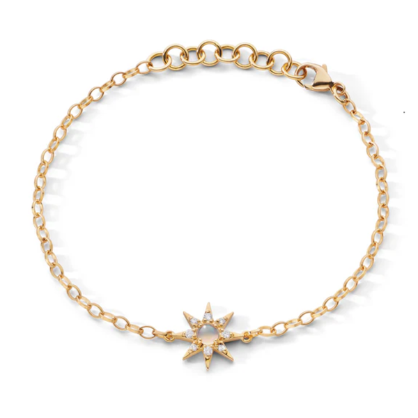 MONICA RICH KOSANN Petite Diamond & Opal Star Bracelet in 18K Yellow Gold